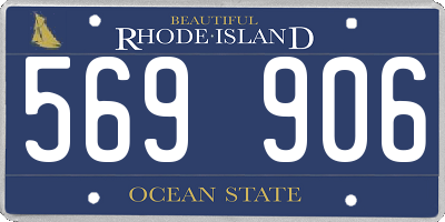 RI license plate 569906