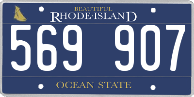 RI license plate 569907