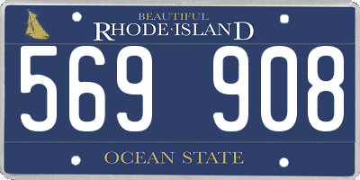 RI license plate 569908