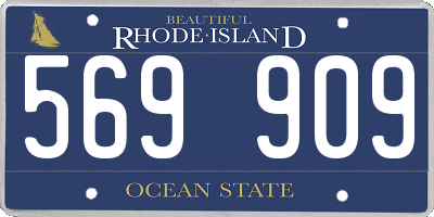 RI license plate 569909