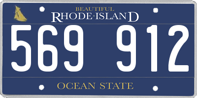 RI license plate 569912
