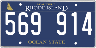 RI license plate 569914