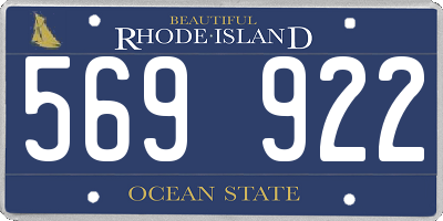 RI license plate 569922