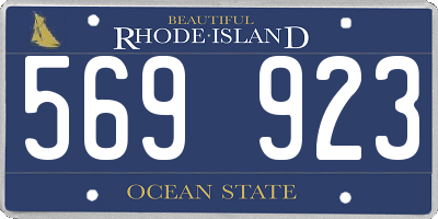 RI license plate 569923