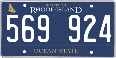 RI license plate 569924