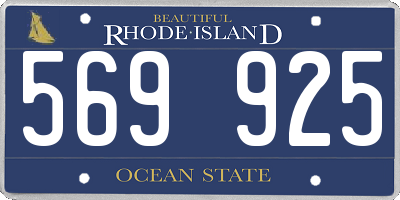 RI license plate 569925