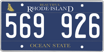 RI license plate 569926