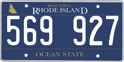 RI license plate 569927