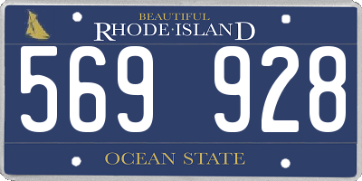 RI license plate 569928