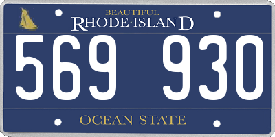 RI license plate 569930