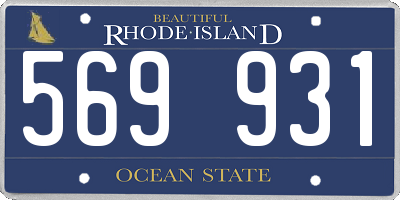 RI license plate 569931