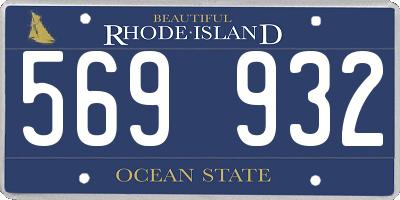 RI license plate 569932