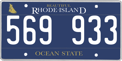 RI license plate 569933