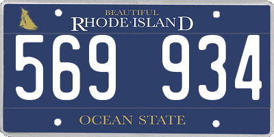 RI license plate 569934
