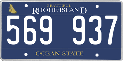 RI license plate 569937