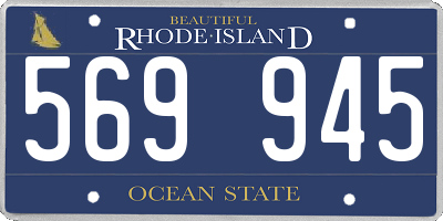 RI license plate 569945