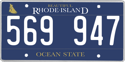 RI license plate 569947