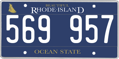 RI license plate 569957