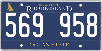 RI license plate 569958