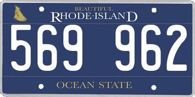 RI license plate 569962