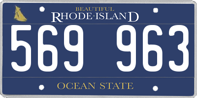 RI license plate 569963
