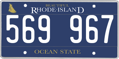 RI license plate 569967
