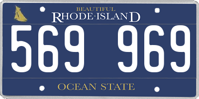 RI license plate 569969