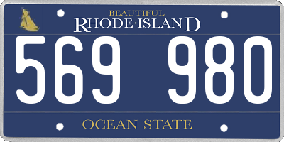 RI license plate 569980