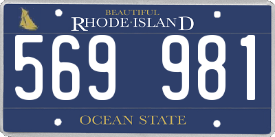 RI license plate 569981