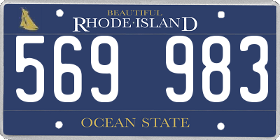 RI license plate 569983