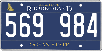 RI license plate 569984