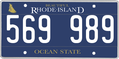 RI license plate 569989