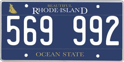 RI license plate 569992