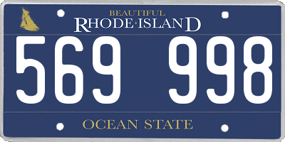 RI license plate 569998
