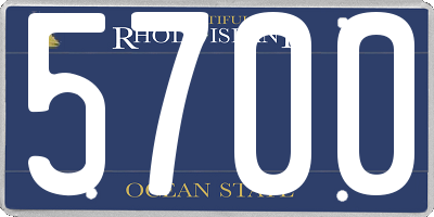 RI license plate 5700