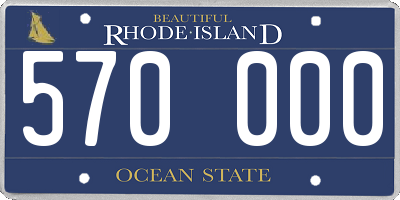 RI license plate 570000