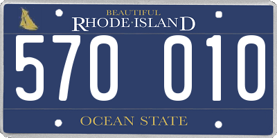 RI license plate 570010