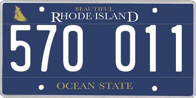 RI license plate 570011