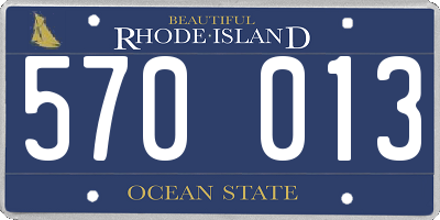 RI license plate 570013