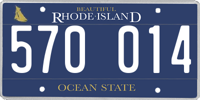 RI license plate 570014