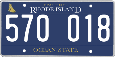 RI license plate 570018