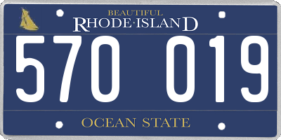 RI license plate 570019