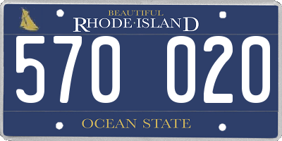 RI license plate 570020