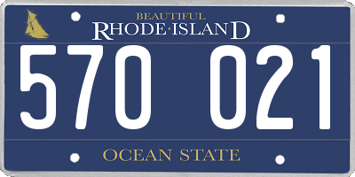 RI license plate 570021