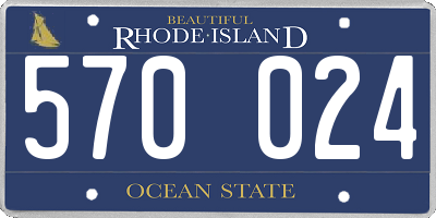 RI license plate 570024