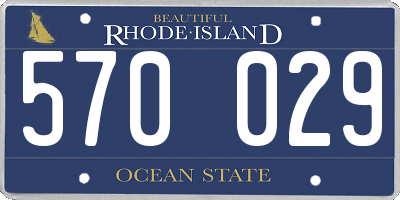 RI license plate 570029