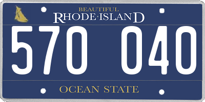 RI license plate 570040