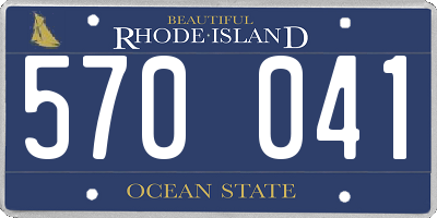 RI license plate 570041