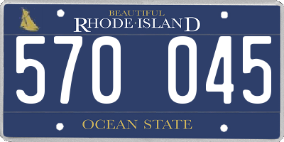 RI license plate 570045