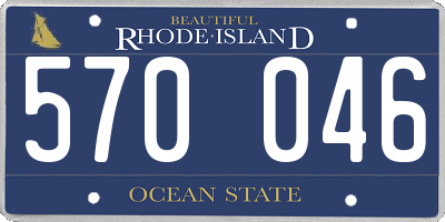 RI license plate 570046